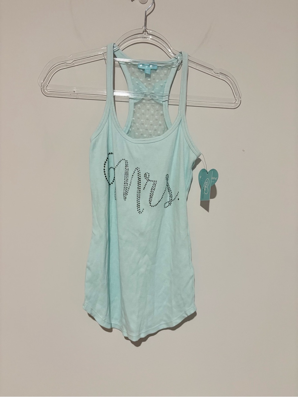Blue by Betsy Johnson Mrs. tank top Tiffany blue size XS